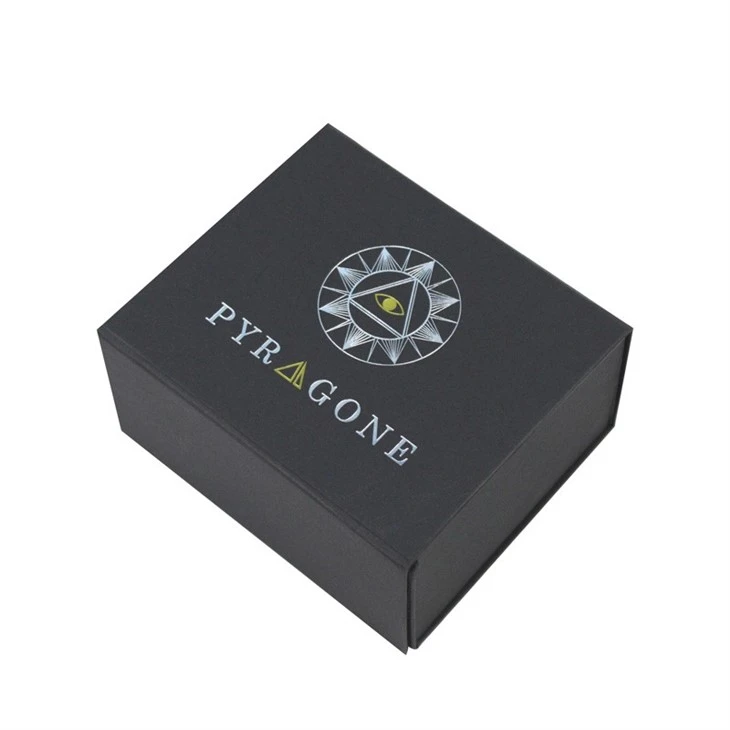Black magnetic gift packaging box (4)