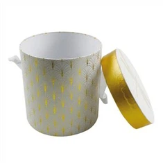 קופסאות כובע קרטון עגולות עם תבנית רדיד זהב מלאה