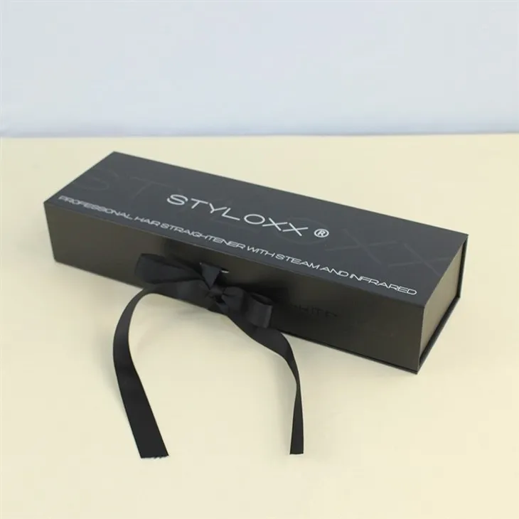 Black Magnetic Box With Ribbon (2)